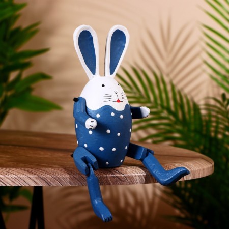 Souvenir "Rabbit" hanging paws, wood 20 cm, blue