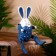 Souvenir "Rabbit" hanging paws, wood 20 cm, blue