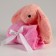 Soft toy with a blanket "Bunny", pink color