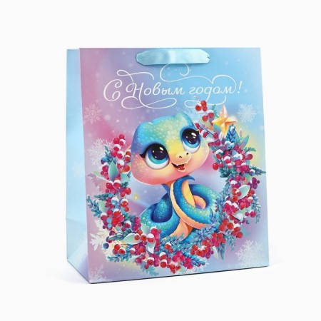 Laminated package "Happy New Year", snake, Ml 23 x 27 x 11.5 cm, New Year-1
