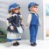 Doll collectible couple "Natasha and Sasha, Blue Velvet" set 2 pcs 40 cm