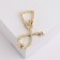 Brooch "Stetoscope", black color in gold