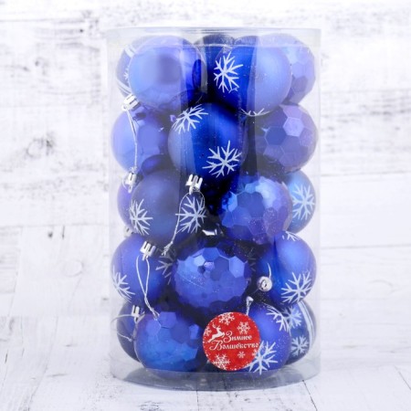 Set of balls plastic D-6 cm, 25 pcs "Libretto" blue-1