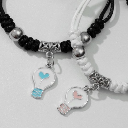 Bracelets "Demetrons" bulbs with heart, color, 7 cm-1