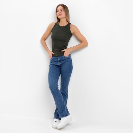 T -shirt female, jade color, size 46 (l)-4