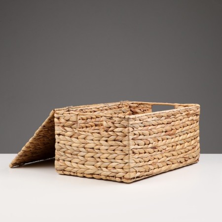 Wicker basket with a lid 40x25x18 cm-1
