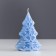 Decorative candle "frosty pattern", 7 × 4.5 × 10 cm, blue