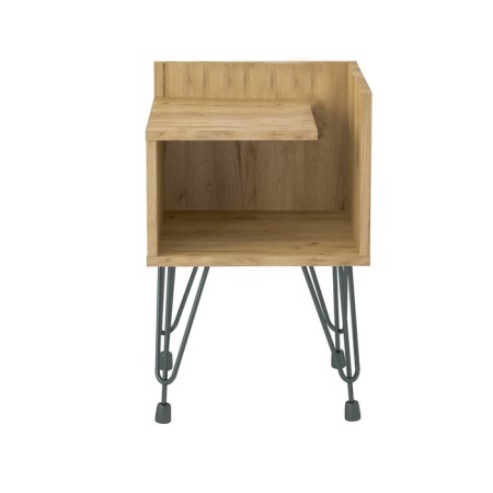 Bedside table Liverpool 35x35x48 cm, oak craf gold, black-3