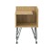 Bedside table Liverpool 35x35x48 cm, oak craf gold, black