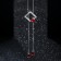 Pendant "Magic" Square and Strazinka, white-red color in silver, 70 cm