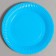 Set of paper dishes is disposable: 6 plates, 6 glasses, blue color