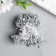 Stamens for flowers "droplets of gloss silver" set 300 pcs length 6 cm
