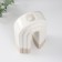 Ceramics Ceramics for 1 candle "Scar" sand-white 10.3x6.2x18 cm