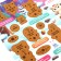 A book with a scretch-layer and reusable stickers "New Year in the forest"