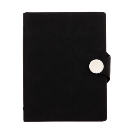 Organizer on the rings, A5 format, 90 sheets, line, with a knife, cover of the leather mix-1