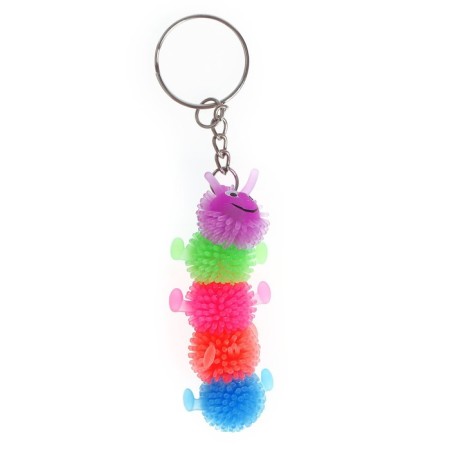 Hedgehog "Stiring", rubber, on a key fob, Mix color-3