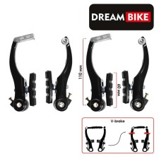 Dream Bike V-Brake brakes, aluminum, 110 mm frames, pads 60 mm, black color