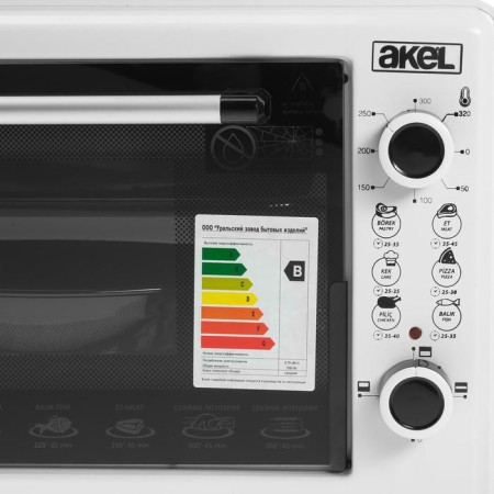Mini-fucked Akel AF-720, 1300 W, 36 l, timer, temperature adjustment, white-1