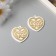 Decor for creativity wood, plastic "openwork heart" Mirror set 2 pcs 4.2x4.3 cm