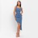 Women's Skirt asymmetric Mist: Denim R.44, Blue