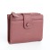 Women's wallet on the button, pink color