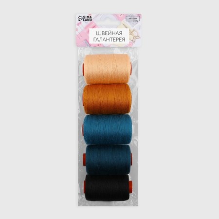 A set of thread jeans No. 3, 20/3, 300 m, 5 pcs, color colorful color-1