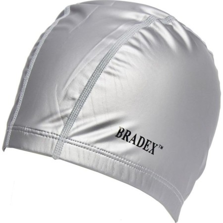 Bradex swimming cap, textile covered with PU, gray