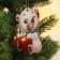 New Year's wooden pendant "New Year! Polar bear"
