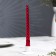 Set of candles of twisted, 1.9x 20 cm, 6 pieces, ruby ​​metallic