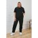 Female trousers, size 56, black color