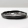 Ceramic black plate "Black marble", 17 cm, black color
