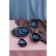 Dining plate sapphire, d = 27 cm, blue color