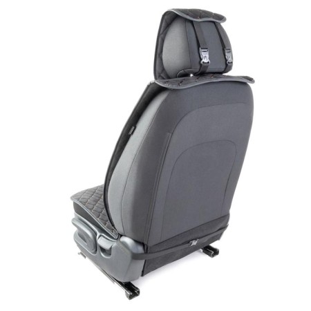 Front seats Car Performance, 2 pcs, alcantara, rhombus, black-beige-4