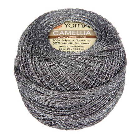 Yarn "Camelia" 70% polyester, 30% lurers 190m/20g (424 gray)-2