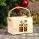Kashpo wooden "New Year's gift", a handle- a cord, 12.5x10.5x9.5cm
