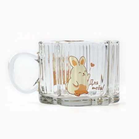 Glass mug "For you", 260 ml