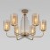 Ceiling Lamp Eurosvet Defi 60138/6, E14, 6x60W, 650x650x450 mm, color gold