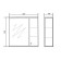 Cabinet-mirror "Pint 50" Right 15 cm x 50 cm x 70 cm