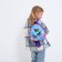 Baby backpack for a girl with a patch "Butterflies", 23x20.5 cm,