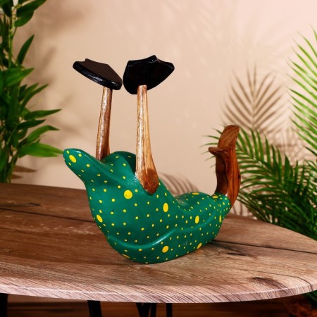 Stand for a bottle "Duck in green" tree 30x20x25 cm-3