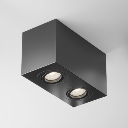 Technical C017CL-02B, 2XGU10, 50W, 20x10x1.5 cm lamp, black color, black color-3