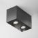 Technical C017CL-02B, 2XGU10, 50W, 20x10x1.5 cm lamp, black color, black color