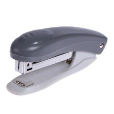 Stapler No. 10, up to 12 sheets, Brauberg Einkommen, plastic case, built -in anti -stepler, gray