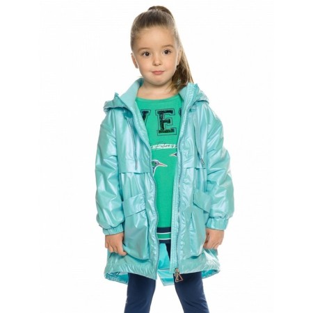 Плащ для девочек, рост 98 см, цвет бирюза-1