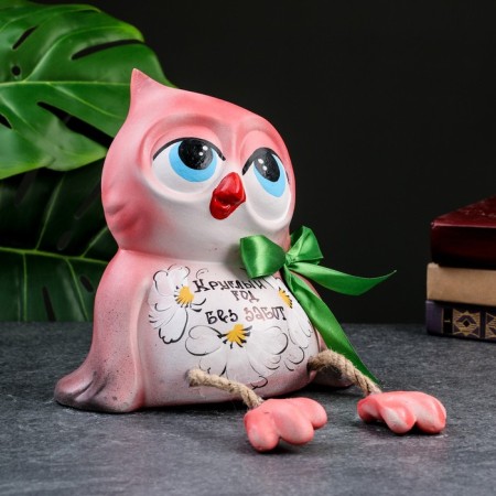 The piggy bank "owl - all year round without worries" pink, 20cm-2