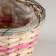 Kashpo wicker oval, 23x15xh12cm, natural/pink