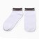 Male socks shortened, white/brown color, rr 27