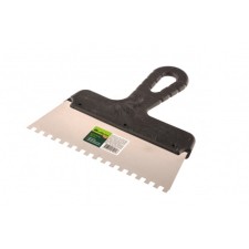 Spatula SIBRTTS 85464, 6x6 mm tooth, stainless steel, plastic handle, 200 mm