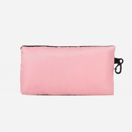 A backpack with a zipper, 3 outer pockets, pink color-8