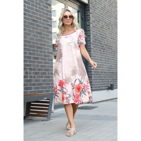 Women's dress, size 46, pink color-3
